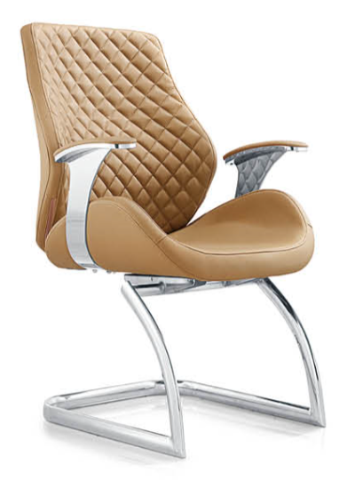 Beige Leather Executive Visitors Chair - J1107C